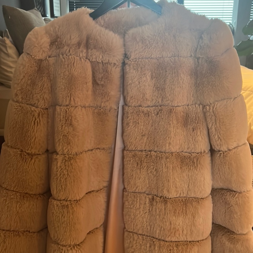 Faux fur coat by Oh Polly